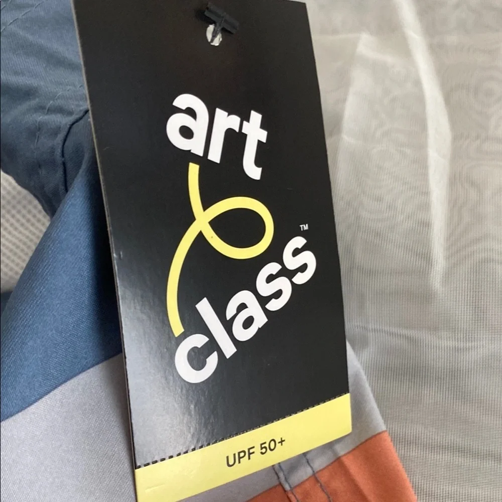 Art Class Blue and Gray Swim Trunks Classic Style